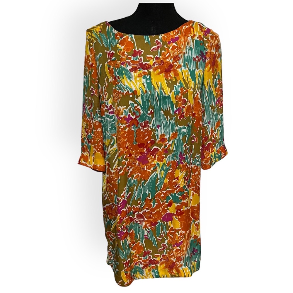 Zara basic Womens shift dress size small floral bloom